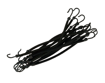 Ponytail holders with Hook - Black -12 pcs.