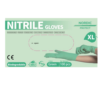 Bionedbrydelige Nitrilhandsker, str. XL