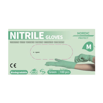 Biodegradable nitrile gloves, size M