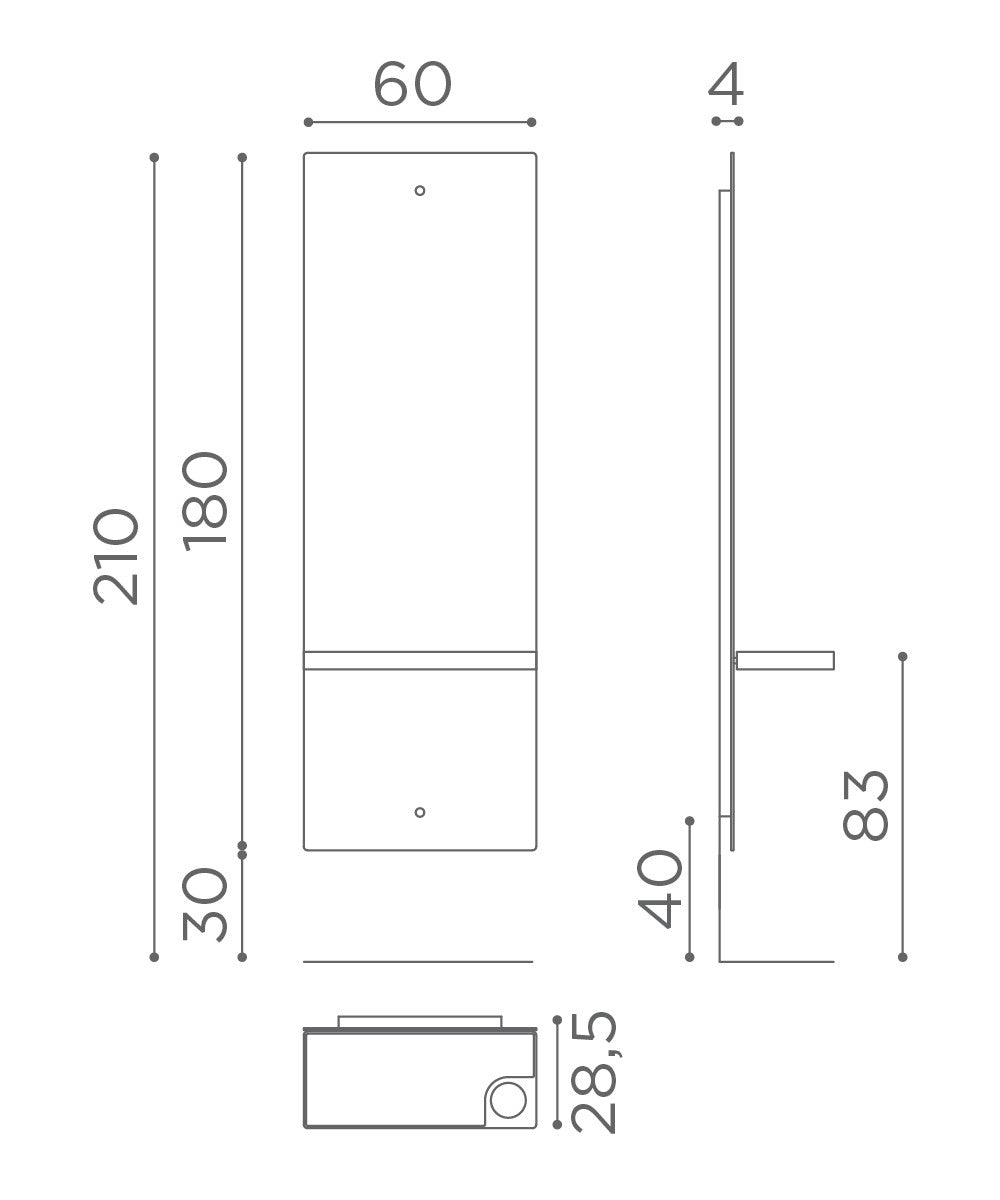 Lunar - Double-sided Hairdressing Mirror - Salon Ambience