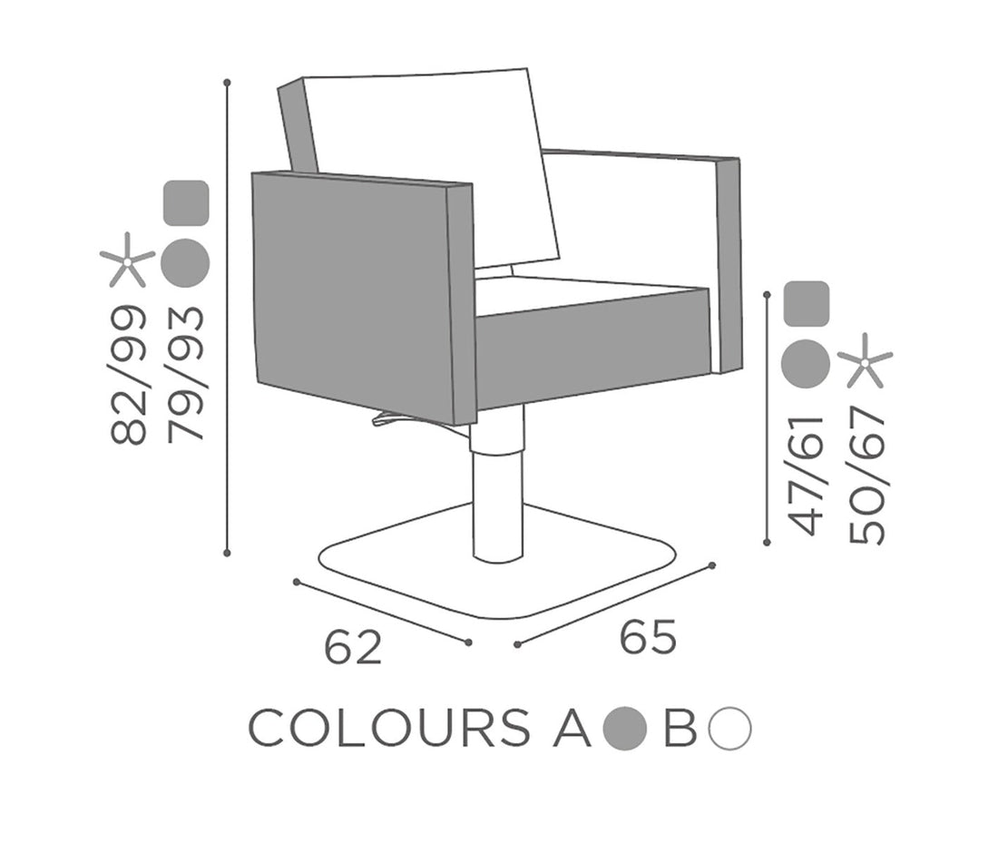 Square - Hairdressing chair - Salon Ambience 